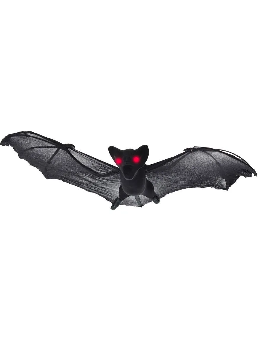 Light Up Eyes Black Bat Halloween Decoration - 53cm