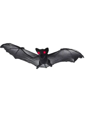 Light Up Eyes Black Bat Halloween Decoration - 53cm