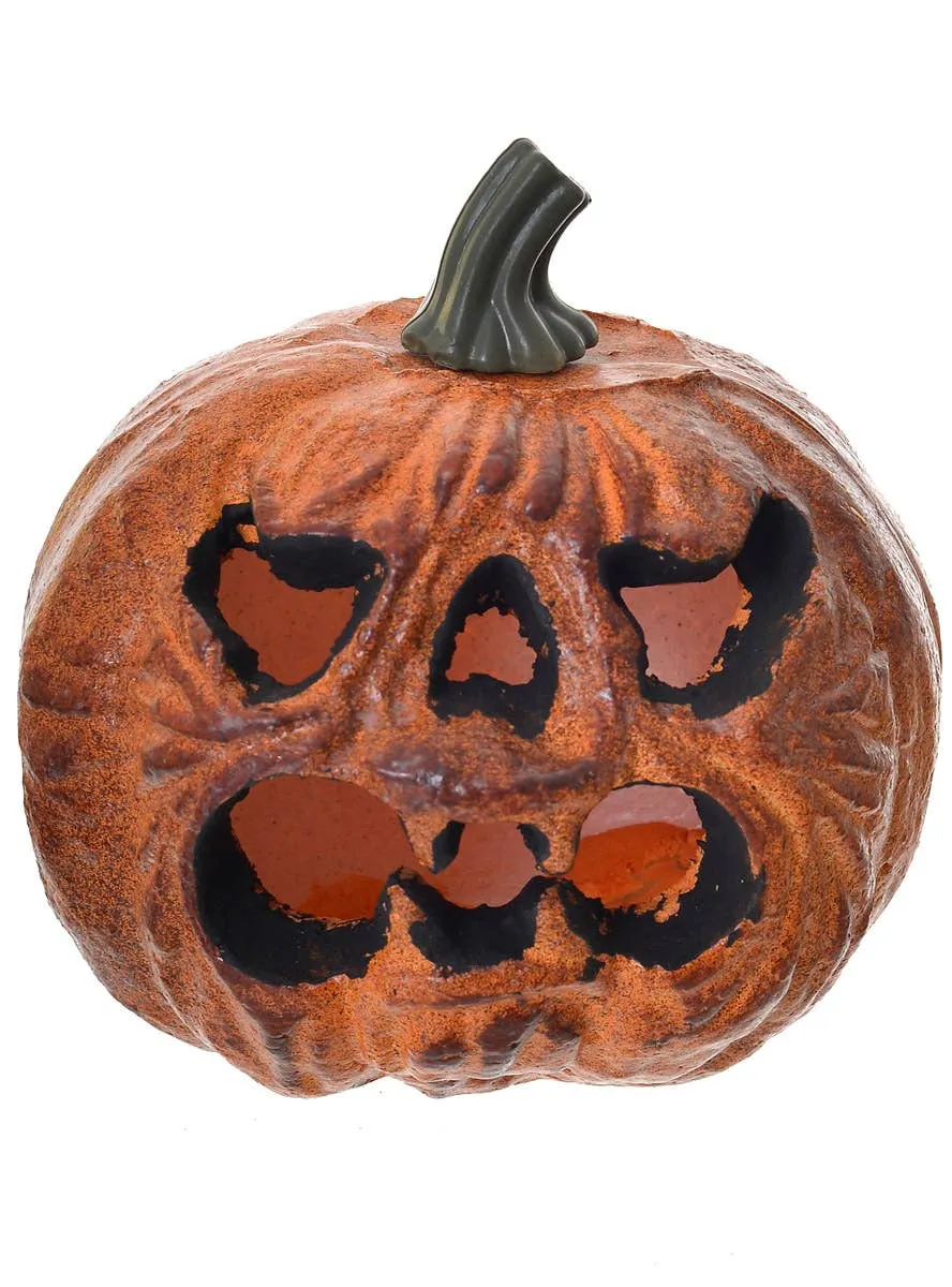 Light Up Flashing Evil Pumpkin Halloween Decoration