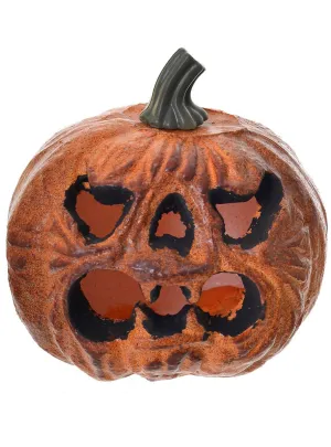 Light Up Flashing Evil Pumpkin Halloween Decoration