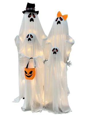 Light Up Ghost Family 160cm Tall Halloween Decoration