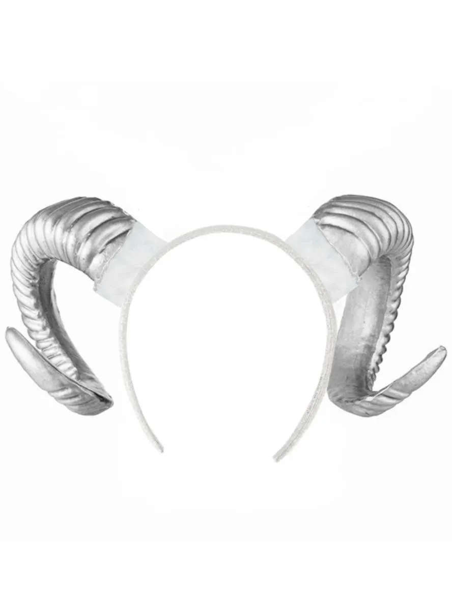 Light Up Goat Horns On Headband Costume Accessory