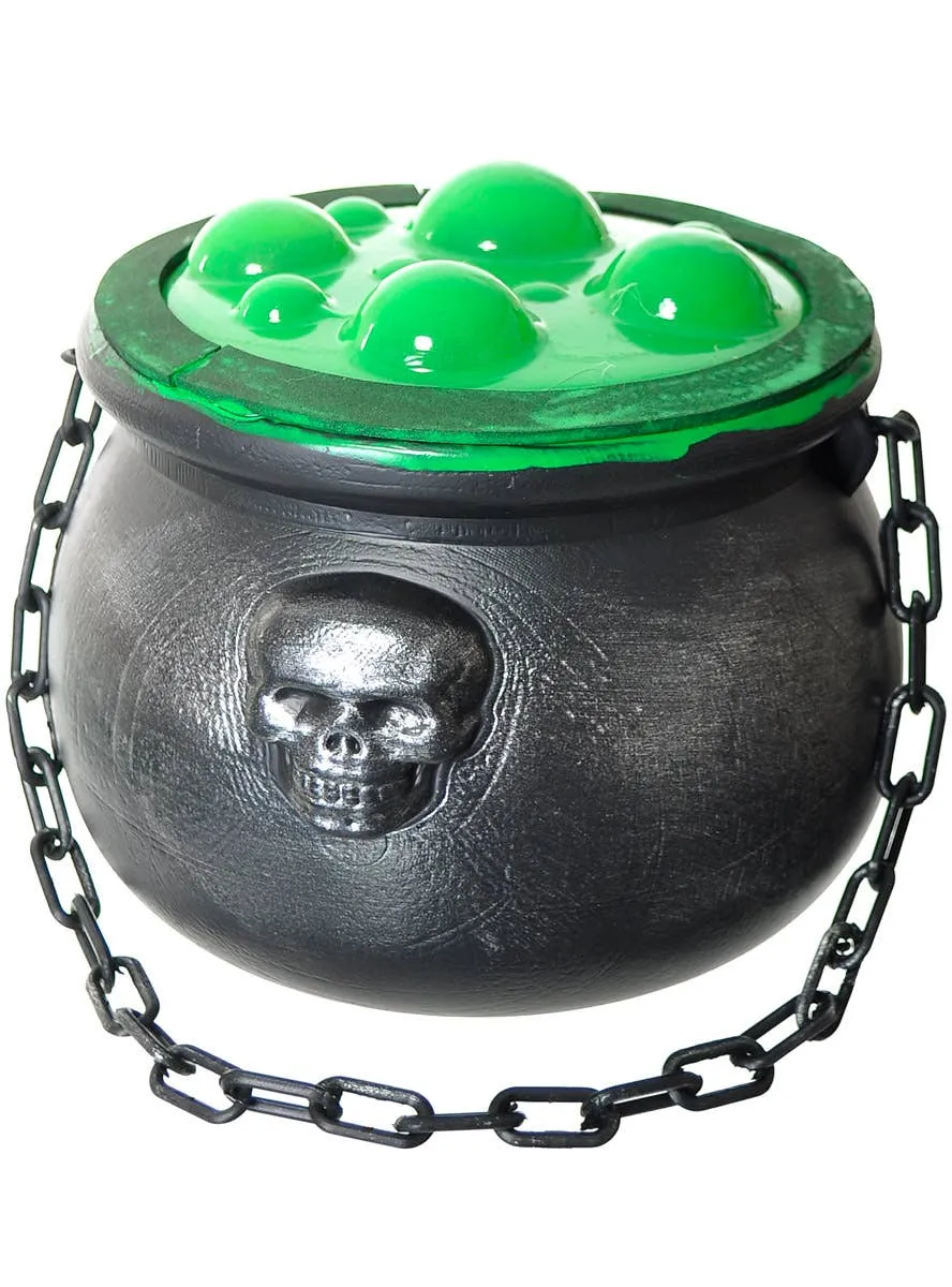 Light Up Green Bubbling Cauldron Halloween Decoration