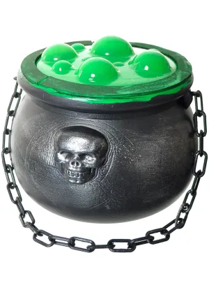 Light Up Green Bubbling Cauldron Halloween Decoration