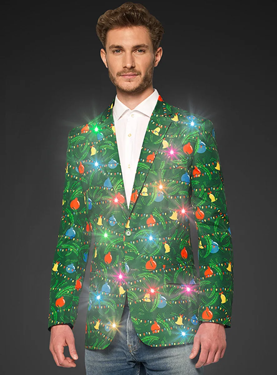 Light Up Green Festive Christmas Tree Costume Jacket