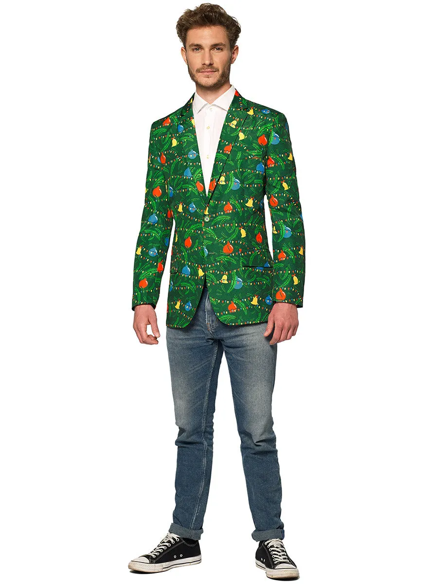 Light Up Green Festive Christmas Tree Costume Jacket