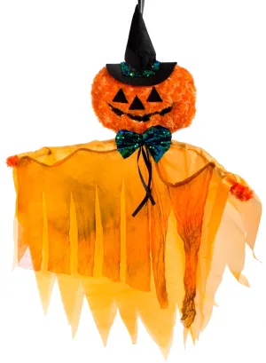 Light Up Hanging Orange Pumpkin Halloween Decoration