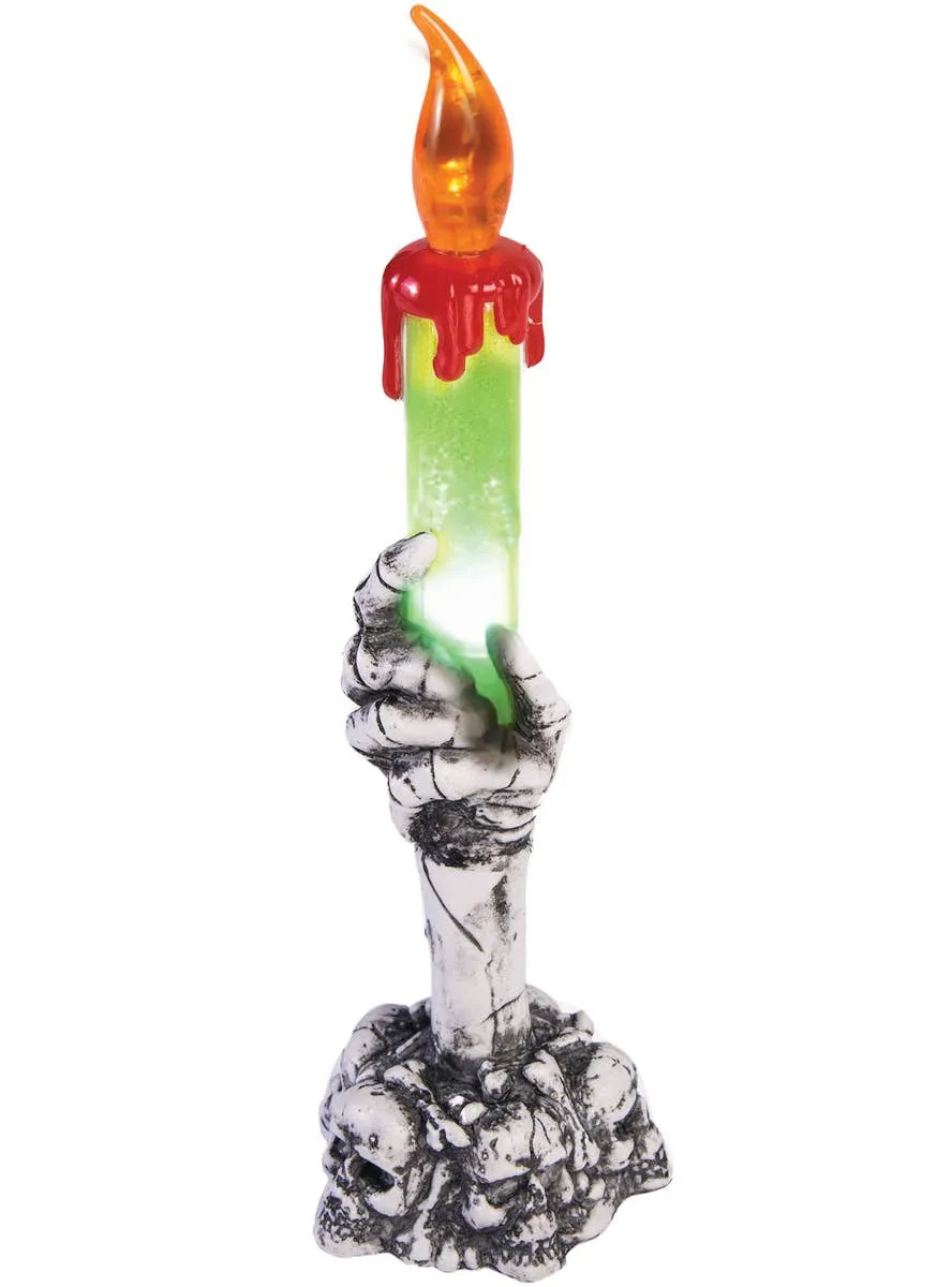 Light Up Haunted Skeleton Hand Candle Halloween Decoration