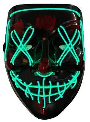Light Up Neon Green Purge Mask Halloween Accessory
