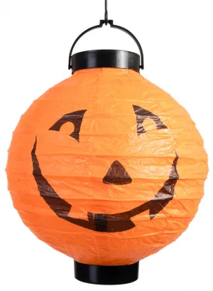 Light Up Orange Pumpkin Paper Lantern Halloween Decoration