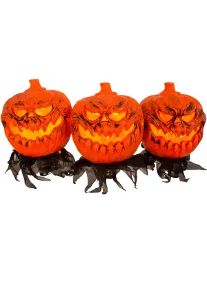 Light Up Pumpkin Head Garden Stakes Halloween Decoration