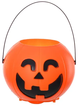 Light Up Pumpkin Pail Halloween Decoration with Sounds