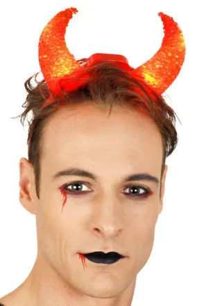 Light Up Red Devil Halloween Horns