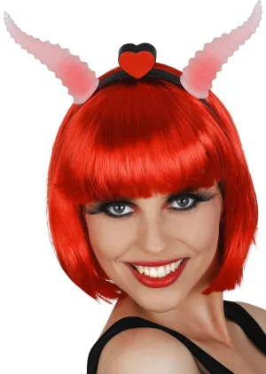 Light Up Red Devil Ram Horns Costume Accessory