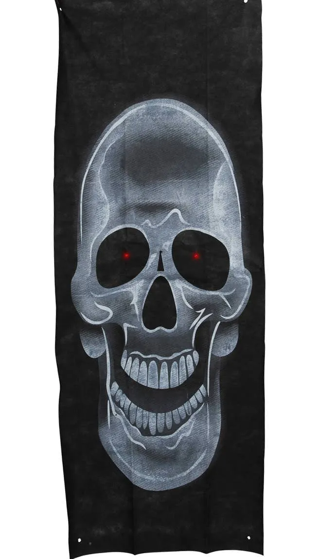 Light Up Skull Curtain Halloween Decoration