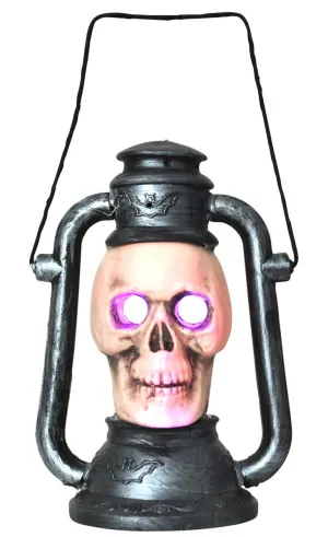Light Up Skull Lantern Halloween Decoration