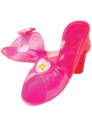 Light Up Sleeping Beauty Girls Pink Jelly Costume Shoes