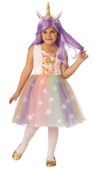 Light Up Unicorn Girls Magical Animal Costume