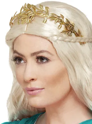 Lightweight Gold Metal Grecian Leaf Headpiece