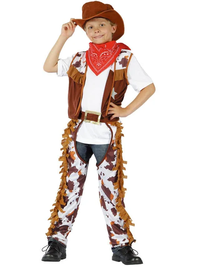 Little Cowboy Dude Boys Wild West Costume