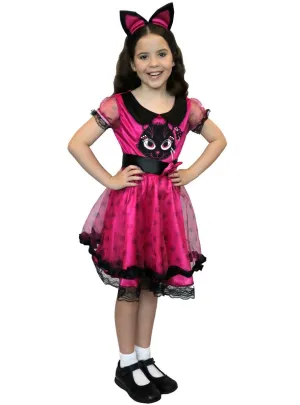 Little Kitty Girls Pink Cat Animal Costume