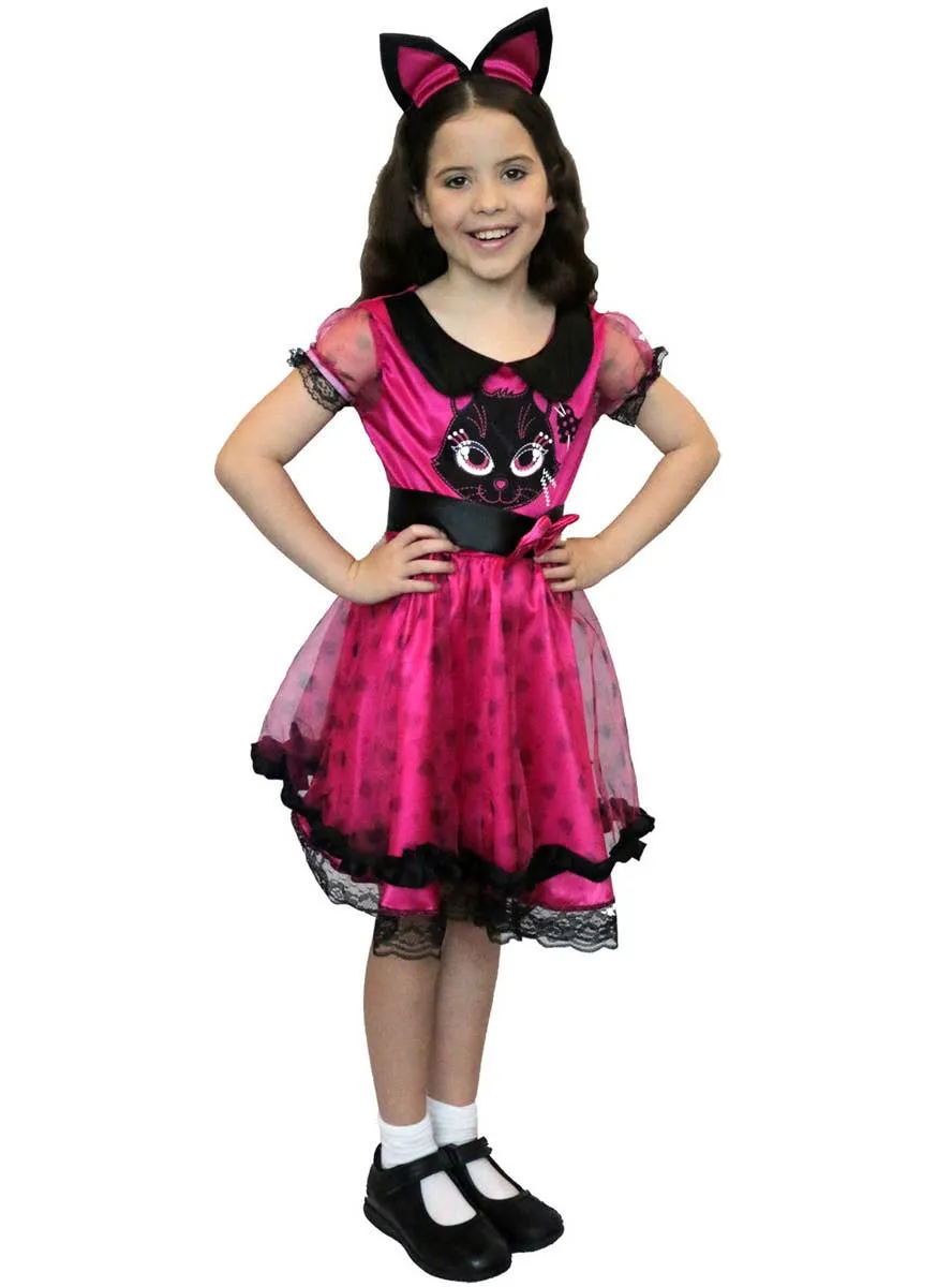 Little Kitty Girls Pink Cat Animal Costume