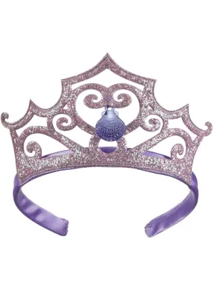 Little Mermaid Ariel Girls Purple Glitter Costume Tiara