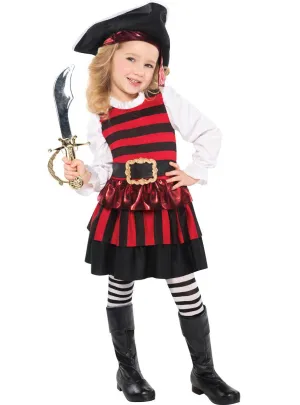 Little Pirate Lass Girls Fancy Dress Costume