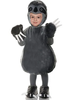 Little Plush Grey Sloth Infant Belly Baby Costume