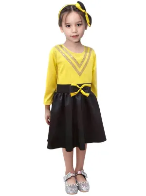Little Yellow Wiggley Girls Dress Up Costume