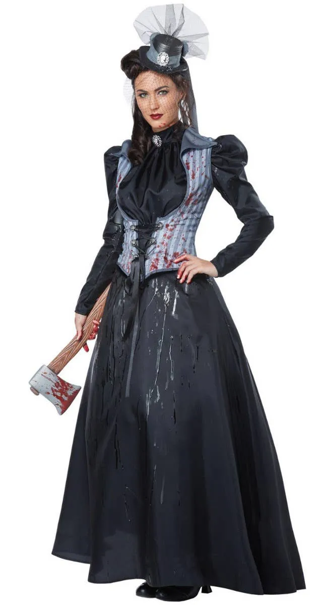 Lizzie Borden Axe Murderess Womens Halloween Costume