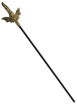 Long Aged Gold Medieval Spear Costume Weapon