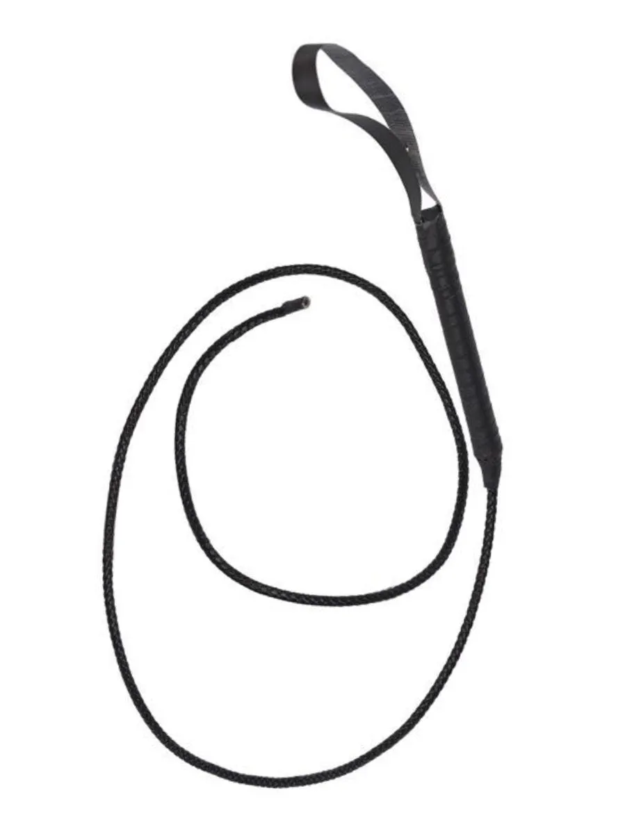 Long Black 2m Bull Whip Costume Accessory