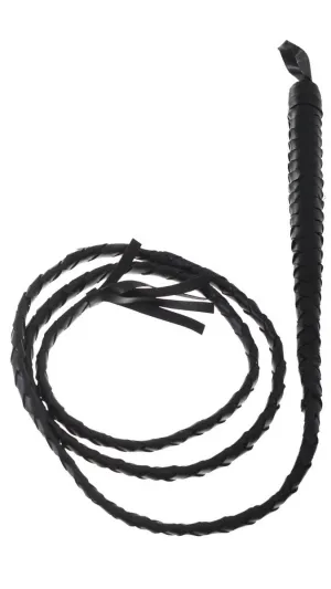 Long Black Bull Whip Catwoman Costume Accessory