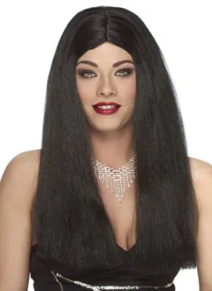 Long Black Womens Classic Straight Costume Wig