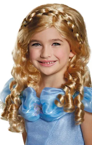 Long Blonde Cinderella Fairytale Girls Costume Wig