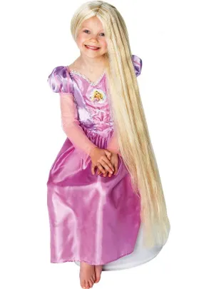 Long Blonde Glow in the Dark Girls Rapunzel Costume Wig