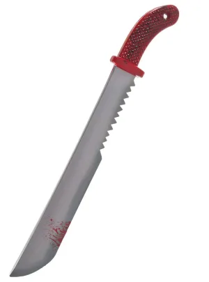 Long Bloody Machete Realistic Look Halloween Weapon
