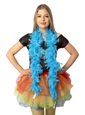 Long Blue 150cm Feather Boa Costume Accessory