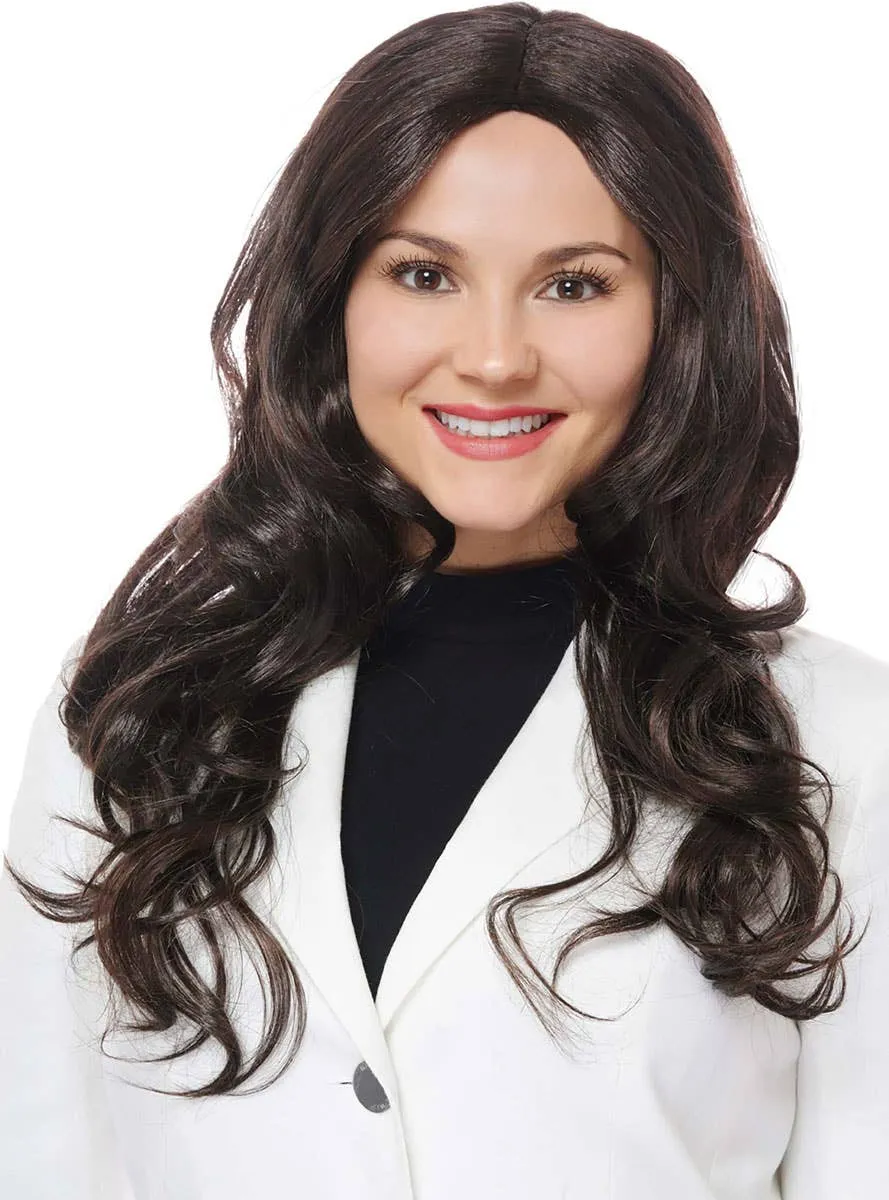 Long Brown Duchess Meghan Womens Costume Wig
