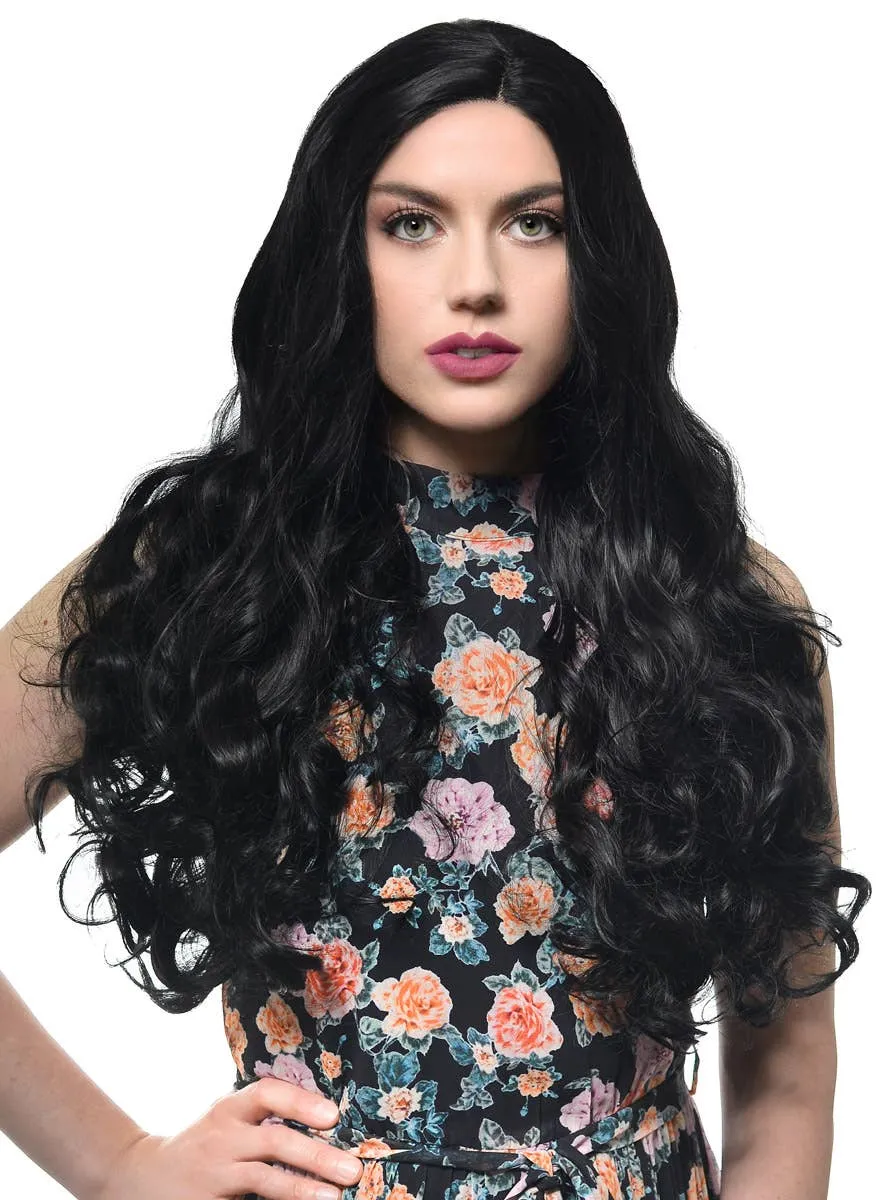 Long Extra Curly Black Synthetic Lace Front Fashion Wig