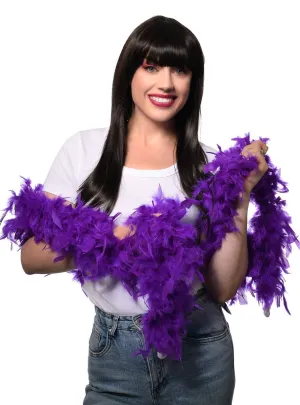 Long Fluffy Purple Feather Boa Costume Accessory