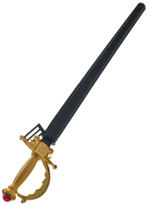 Long Gold Pirate Cutlass Costume Sword with Scabbard
