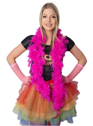 Long Hot Pink 150cm Feather Boa Costume Accessory