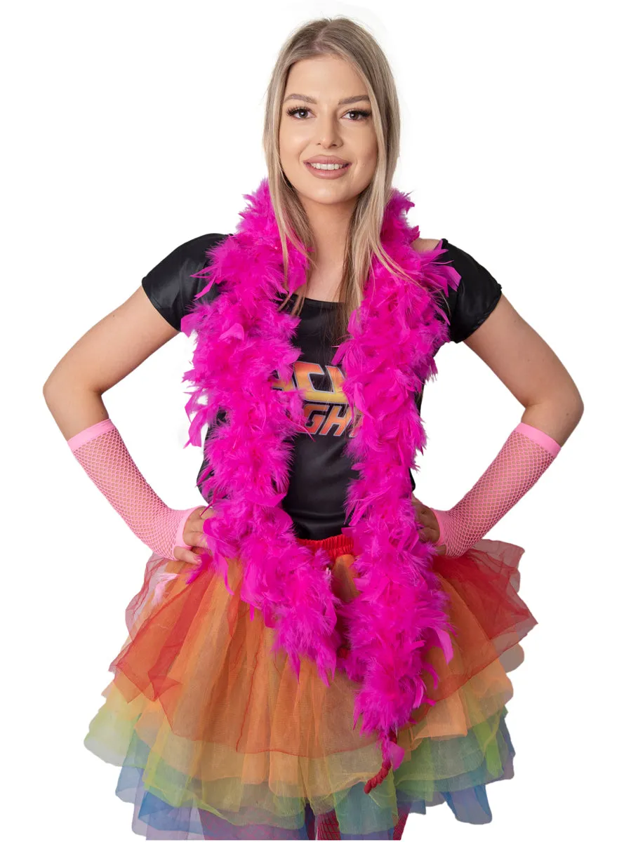 Long Hot Pink 150cm Feather Boa Costume Accessory