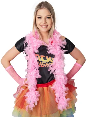 Long Light Pink 150cm Feather Boa Costume Accessory