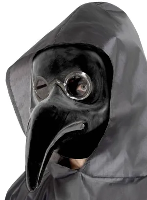 Long Nose Black Plague Doctor Halloween Mask