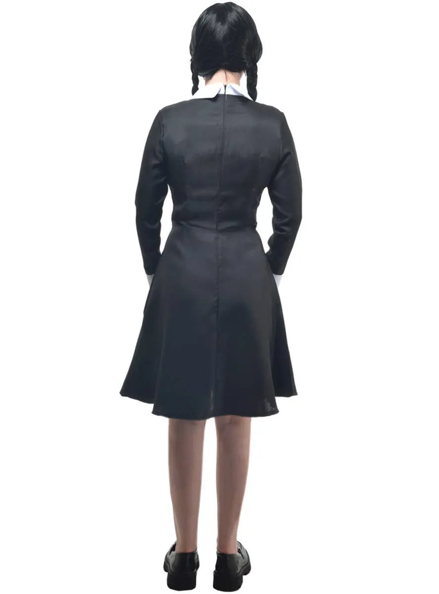 Long Sleeve Wednesday Addams Teen Girls Halloween Costume