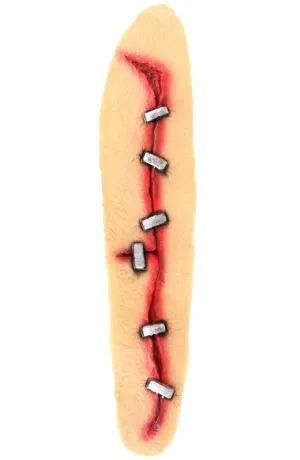 Long Stapled Scar Wound Halloween Prosthetic