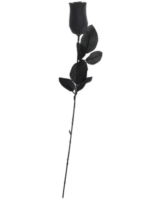 Long Stem Black Rose Halloween Costume Accessory